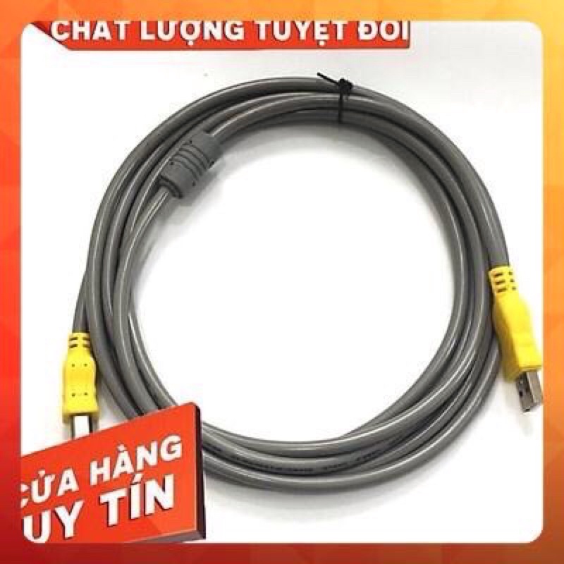 Dây cáp kết nối máy in ARIGATO màu xám kết nối máy in với máy tính PC laptop có cục chống nhiễu xịn xò.