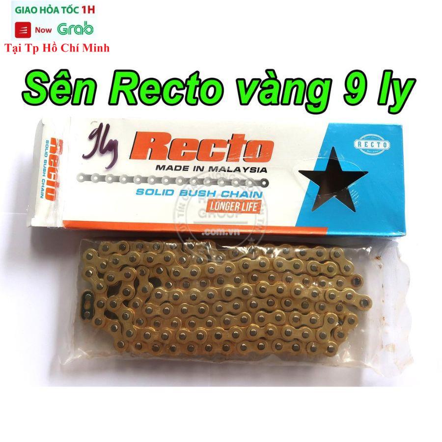 Sên Vàng Recto 124, 132 Mắt 9ly 10ly Made in Malaysia Cho Các Xe
