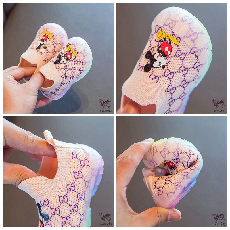 Giày Thể Thao Hình Chuột Mickey Đế Mềm Dành Cho Bé
