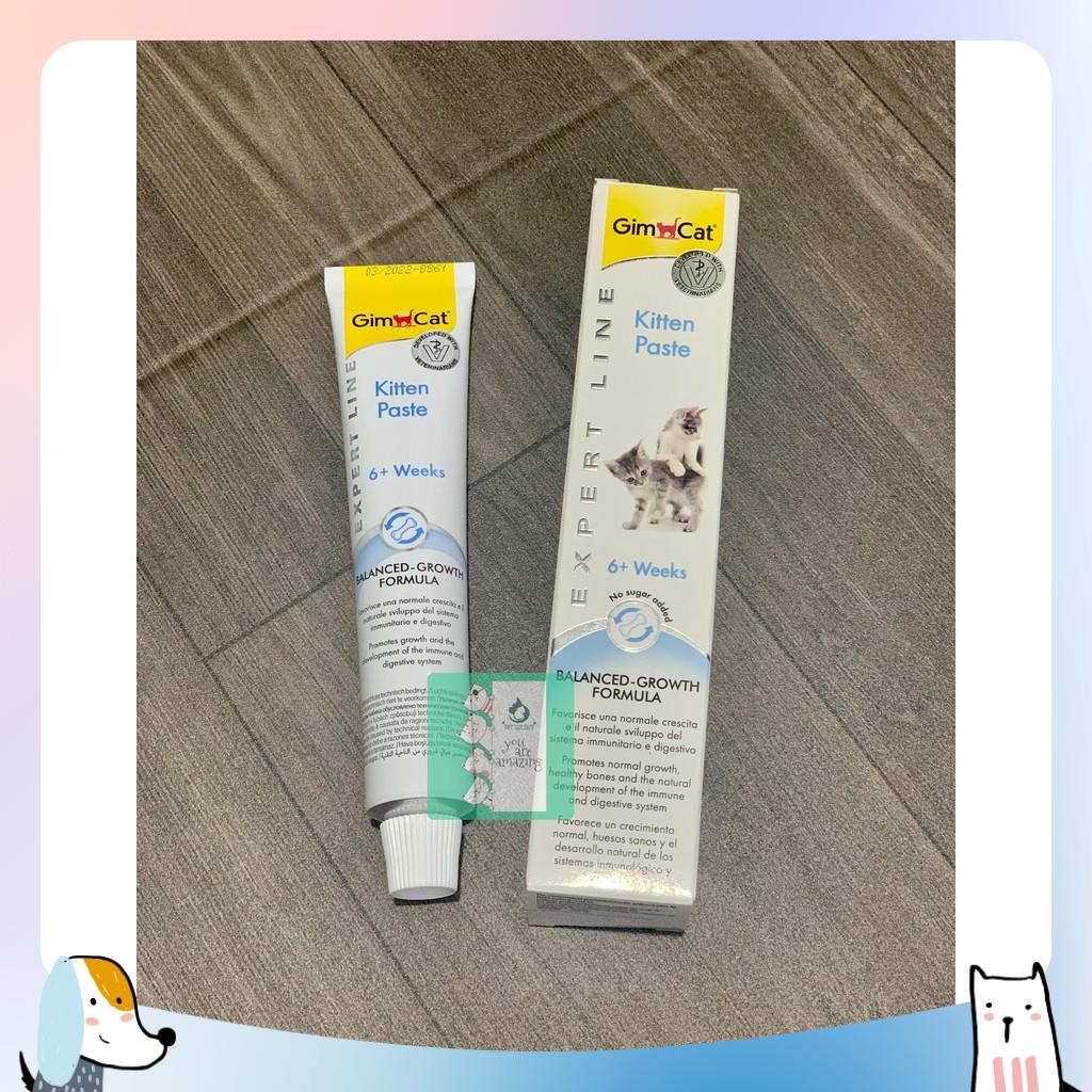 Gel dinh dưỡng GIMCAT KITTEN PASTE Cho Mèo Con Trên 6 Tuần Tuổi 50gr