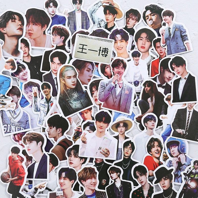 Set sticker Vương Nhất Bác Tiêu Chiến bộ hình dán trang trí Bác Quân Nhất Tiêu BJYX V24