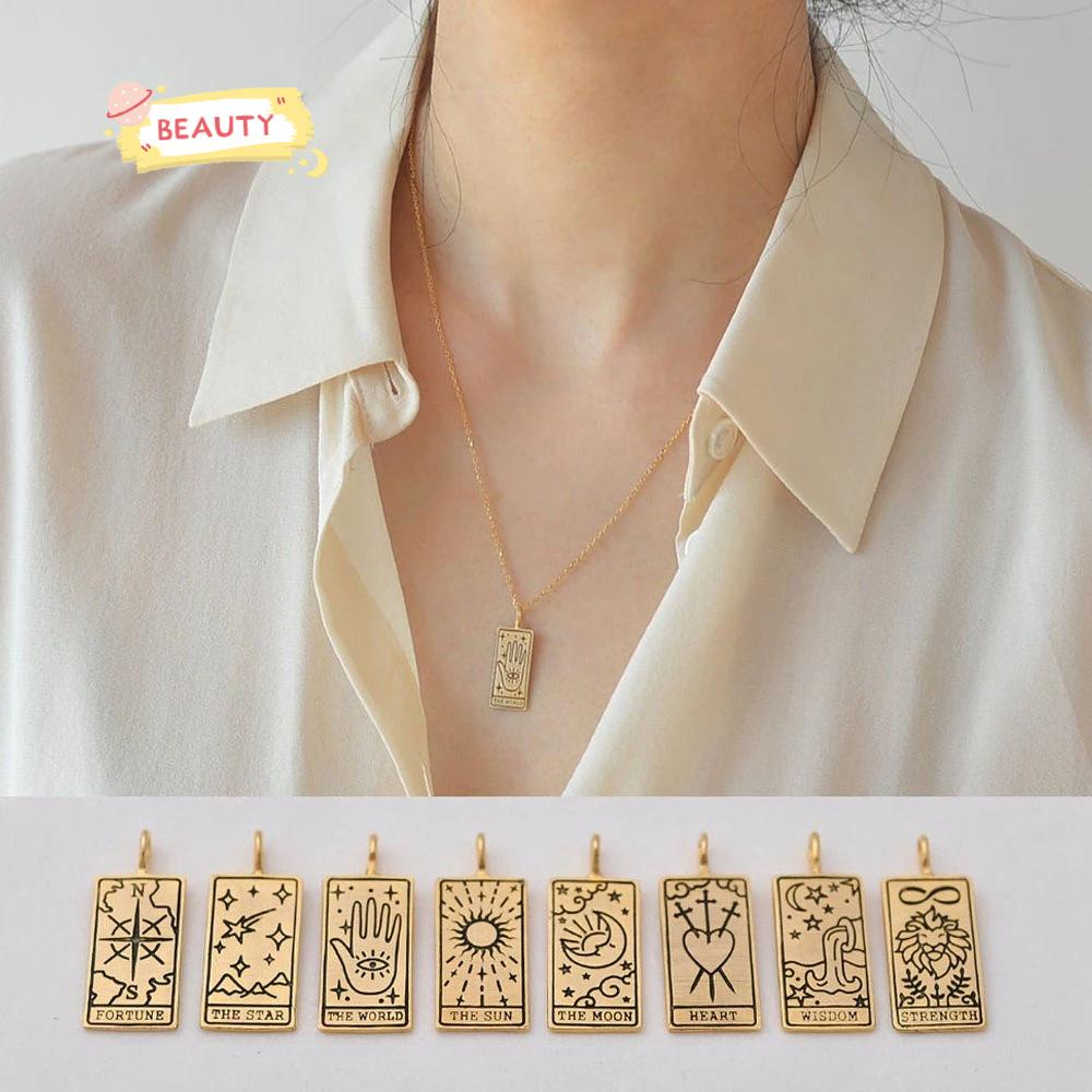 Vòng cổ Mặt Thẻ Bài Tarot Hình Vuông