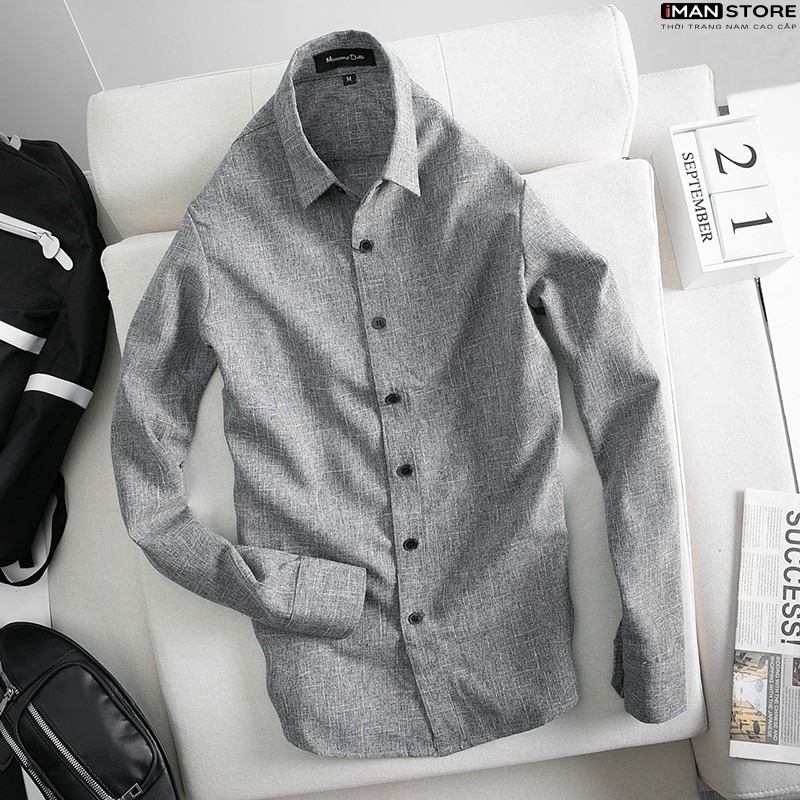Áo Sơ Mi Nam Dài Tay VẢI ĐŨI [Cao Cấp], Sơ Mi Nam Hàn Quốc Công Sở Chất Vải Đũi Thoáng Mát, Bền ĐẸP | BigBuy360 - bigbuy360.vn