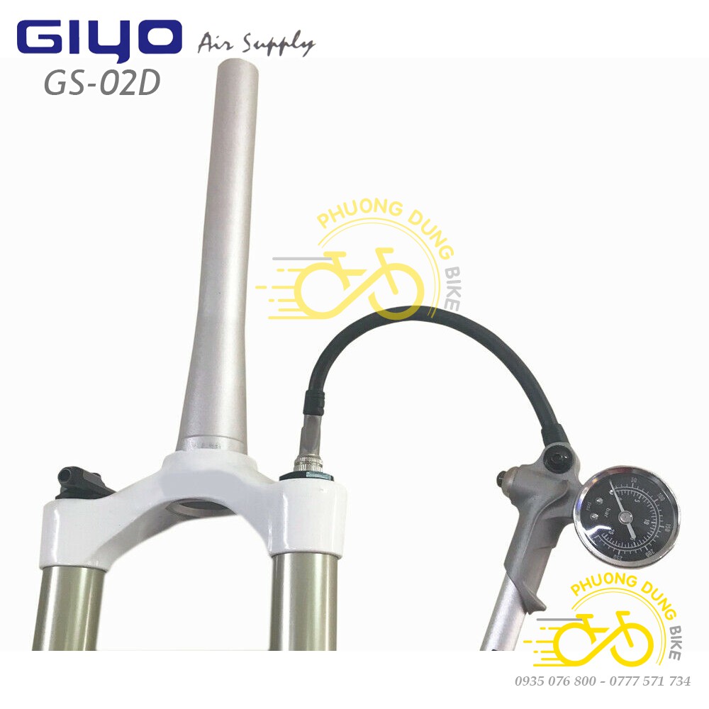 Bơm phuộc xe đạp GIYO GS-02D - Bơm áp lực cao 300psi