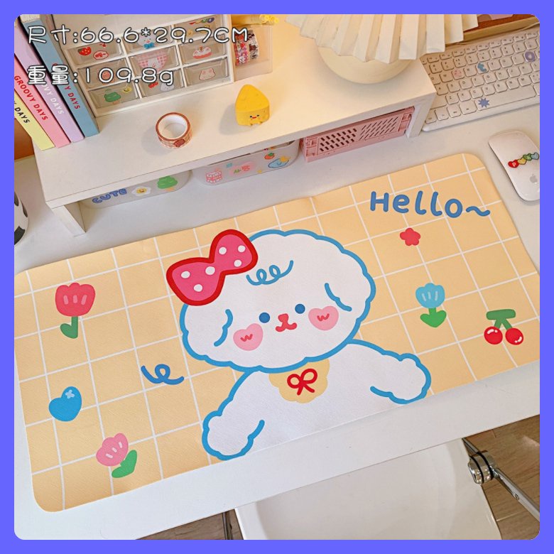 Miếng lót chuột máy tính cỡ lớn gấu thỏ xinh, thảm lót tay trải bàn học, bàn làm việc phong cách Hàn Quốc cute giá rẻ