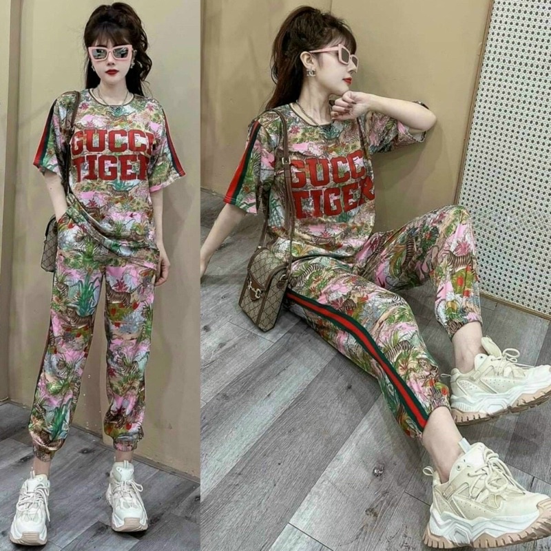 sét bộ thun áo phom rộng quần dài bo lai