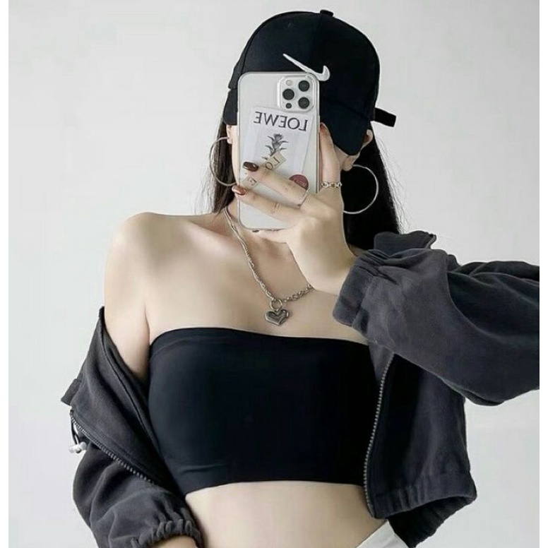 Áo Bra Quây Không Dây 2 Móc Cài Khuy Sau Chất Mát Mịn Nữ Tính Phong Cách Hàn Quốc