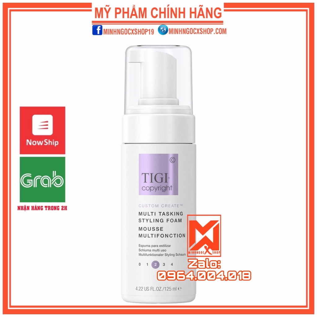 Kem bọt tạo kiểu năng TIGI COPYRIGHT MULTI TASKING STYLING FOAM 125ml chính hãng