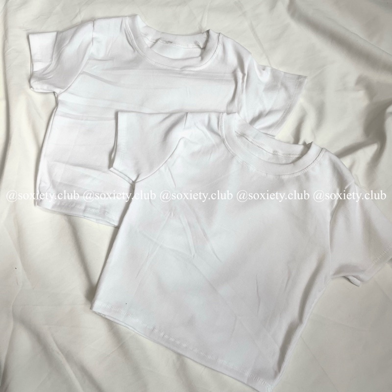 [HÌNH THẬT] Áo thun croptop gân basic A27