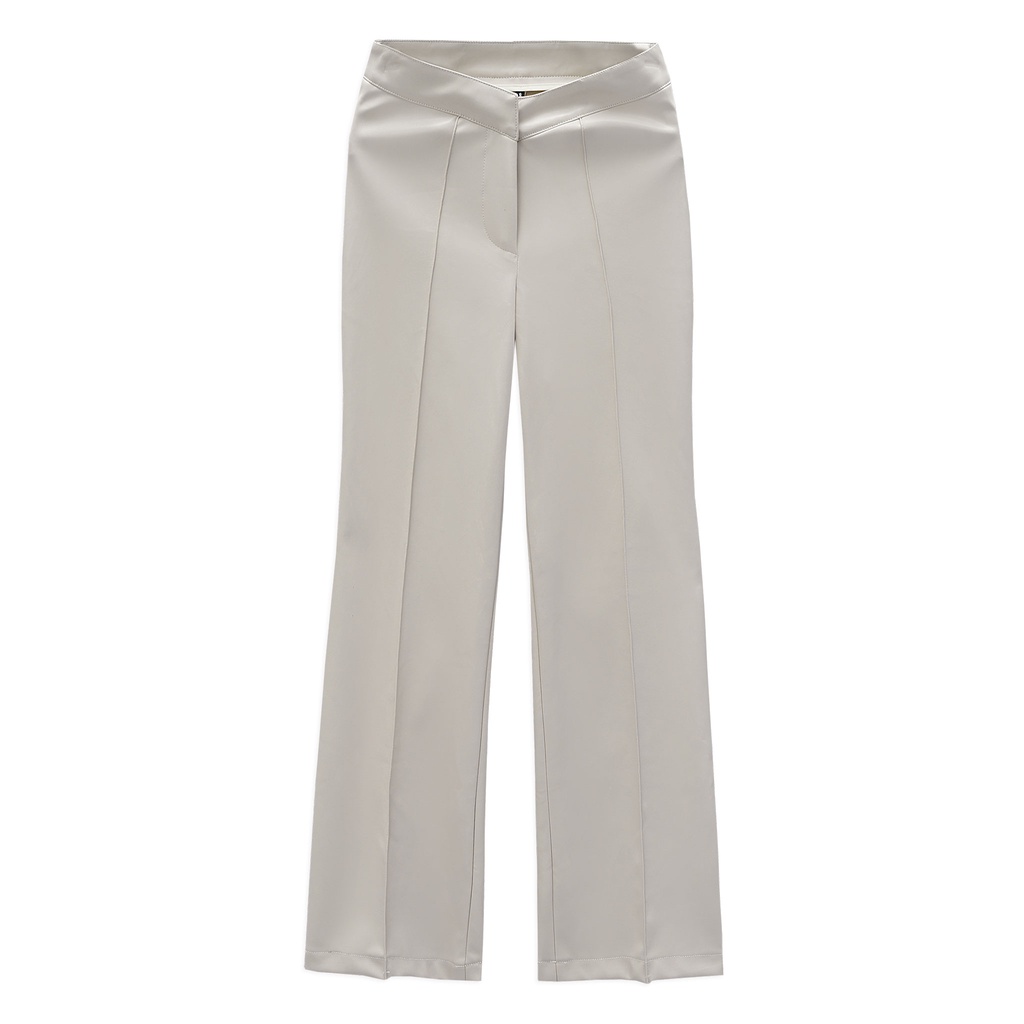 Quần Dài Nữ Da Waistband Wide Leg , Chất Da Thoải Mái , WQD000048 , SOMEHOW