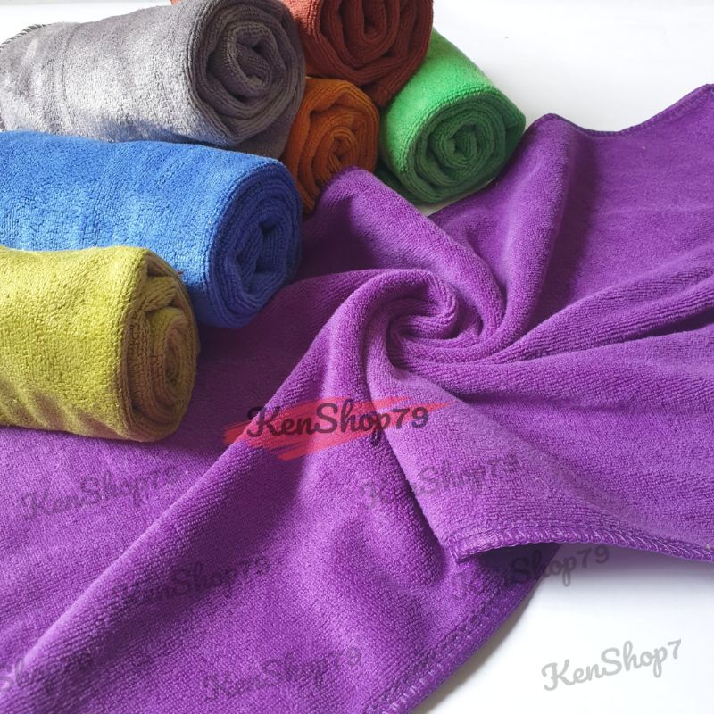 Khăn lau xe Microfiber mềm mịn thấm hút nước tốt Chuyên Dụng lau rửa xe hơi