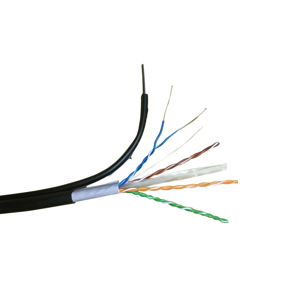 25m/30m/35m/40m Cáp mạng ngoài trời DELTALINK chuẩn Cat6 lõi lớn 23AWG bấm sẵn đầu kết nối có dây thép gia cường