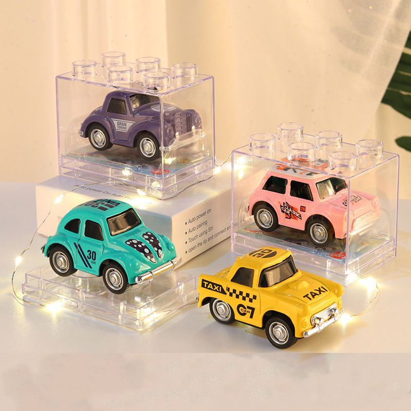 4 pcs set Children's Alloy Pull Back Toy Car Graffiti Sports Car Toys Educational Play Car Model Set for Boys Toddlers Girls Gifts