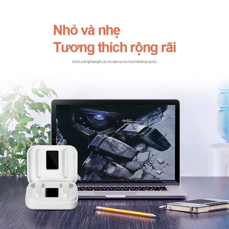 Tai nghe bluetooth không dây cảm ứng nhanh âm thnh 3D