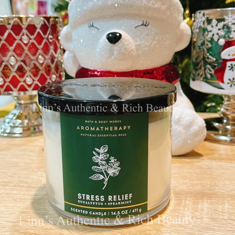 STRESS RELIEF - Nến Thơm 3 Bấc Bath &amp; Body Works Usa