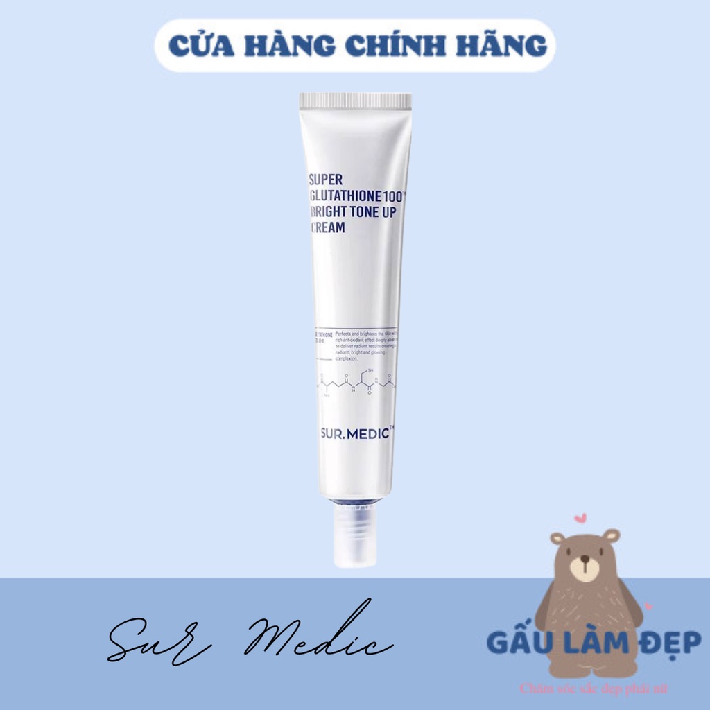 Kem Dưỡng Trắng Da Sur Medic Super Glutathione 100 Bright Tone Up Cream 40ml