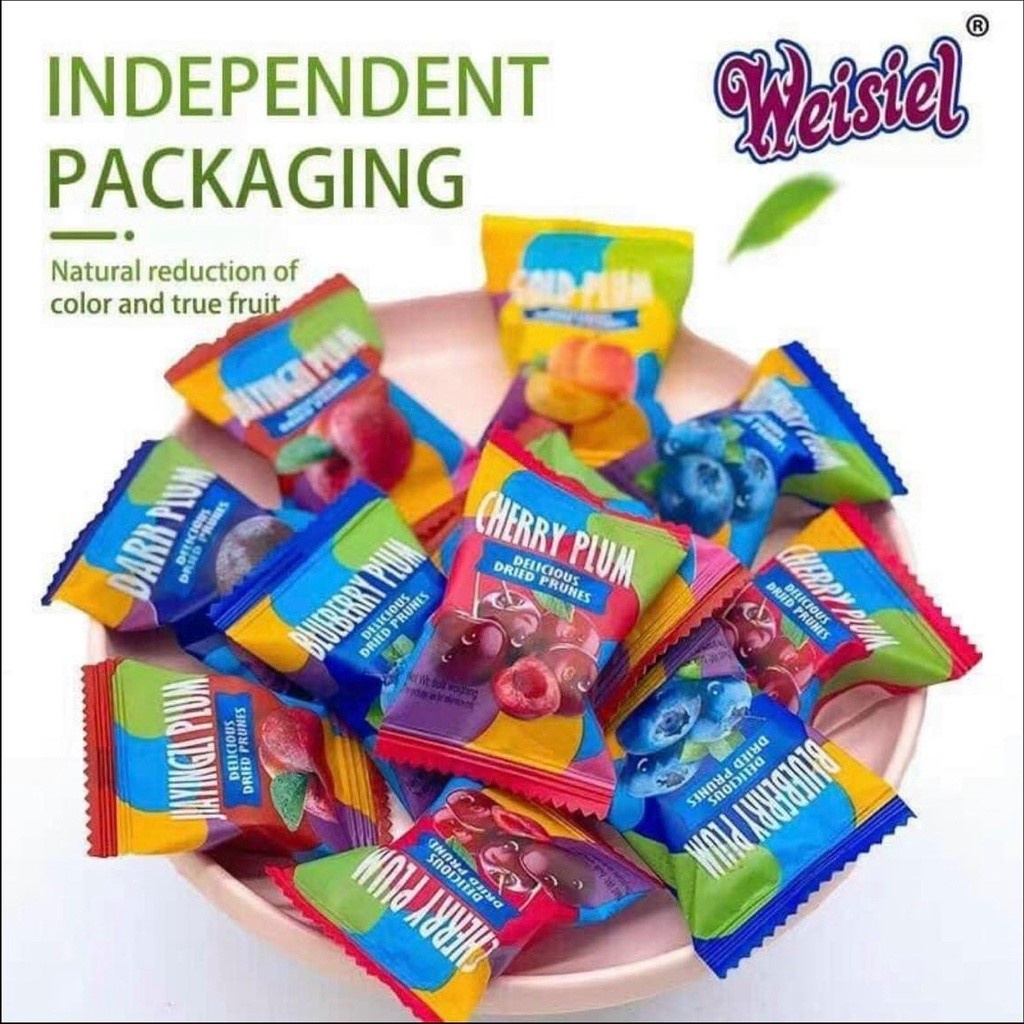 Ô Mai Hoa Quả Hongkong - Mix 4 Vị Mận Tím, Mận Đỏ, Việt Quất , Cherry