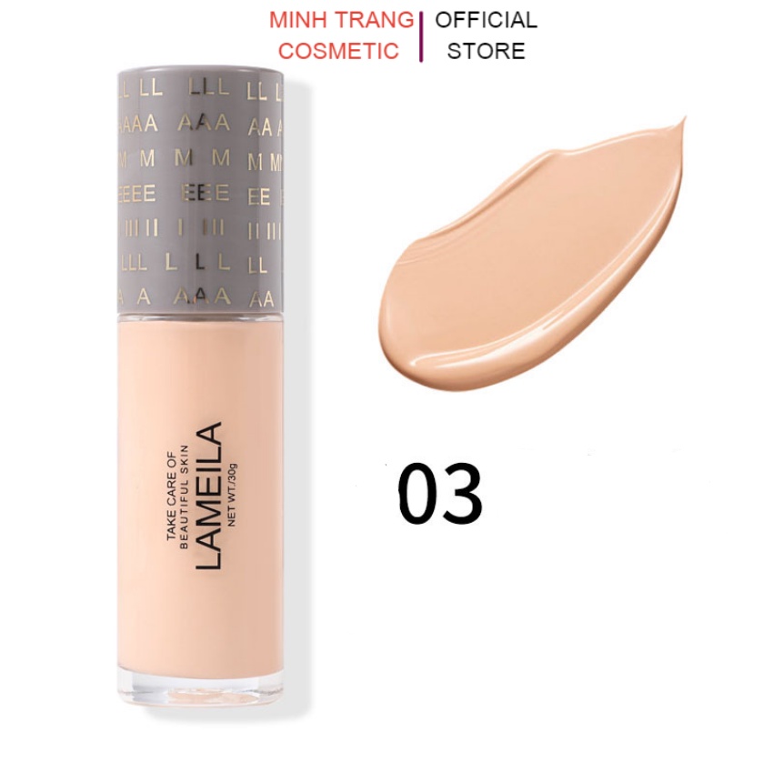 Kem nền Lameila 3055 mịn nhẹ,kiềm dầu,kem dưỡng da,dưỡng ẩm,chống nắng,che khuyết điểm lâu trôi tạo độ che phủ hoàn hảo