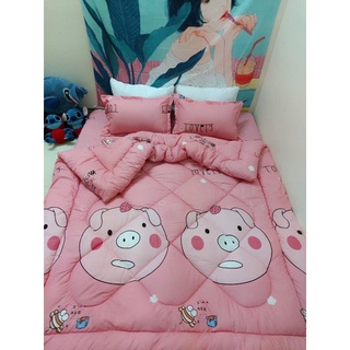 chăn phao poly set 5 món