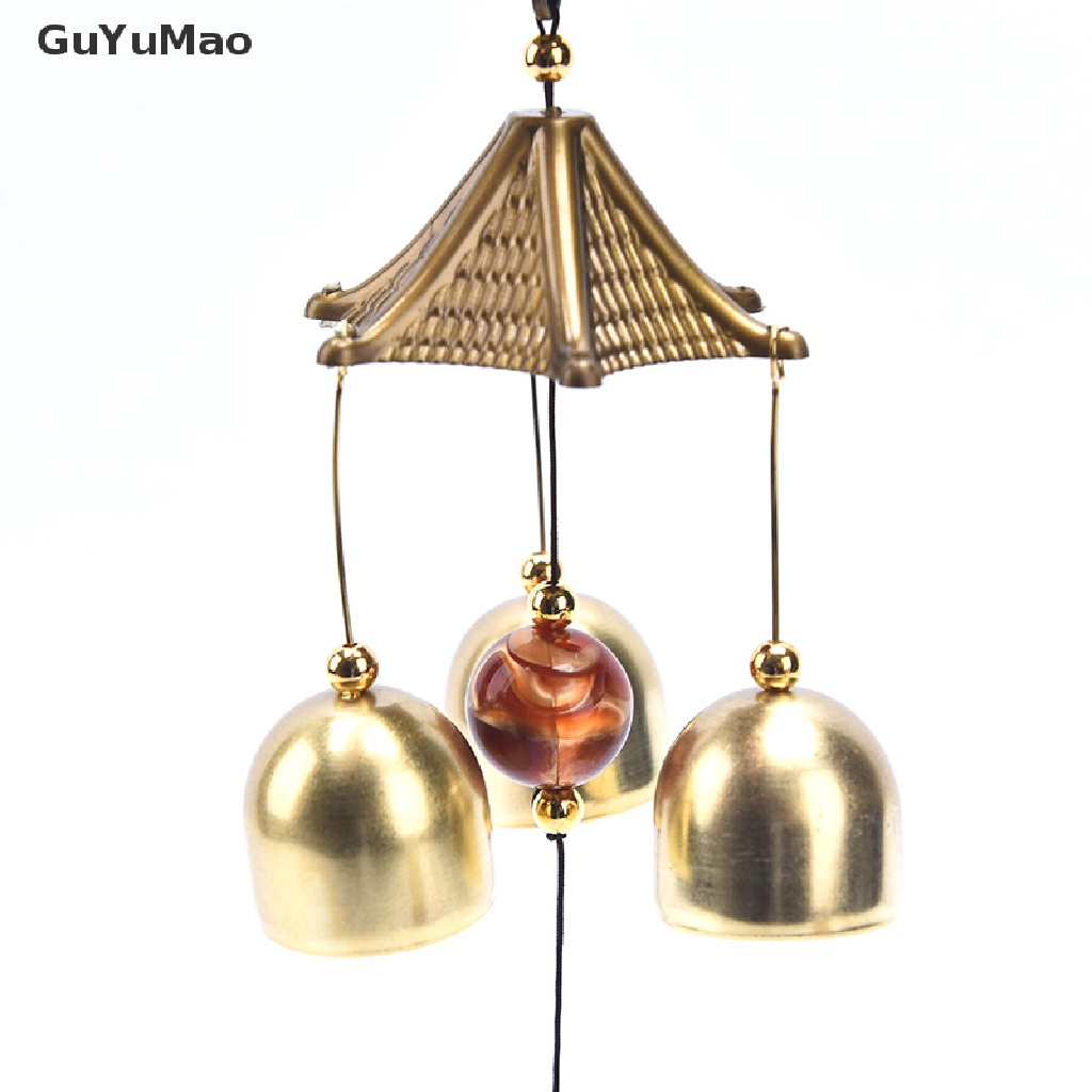 Chuông Gió Kim Loại Đồng Hình Mèo May Mắn Trang Trí Cửa