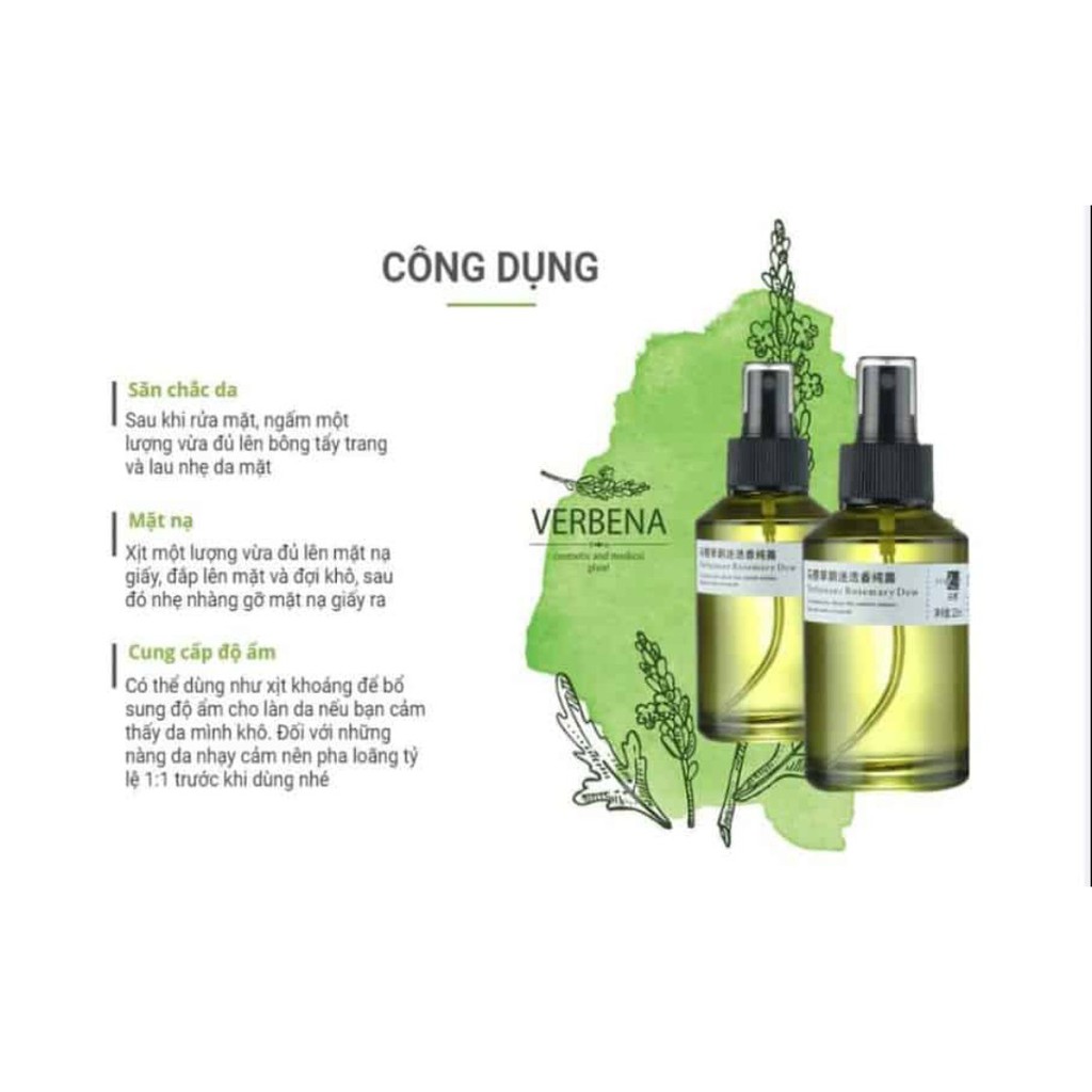 AUTH Toner Tiêu Diệt Mụn Ẩn Mụn Đầu Đen Thu Nhỏ Lỗ Chân Lông Tái Tạo Da Verbena Ketone Rosemary Yingchun Xịt Mụn Ẩn | BigBuy360 - bigbuy360.vn