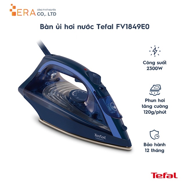 [Mã ELHADEV giảm 4% đơn 300K] Bàn ủi hơi nước Tefal FV1849E0