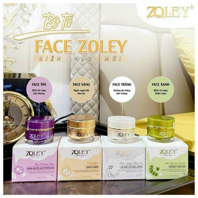 Kem face Zqley mẫu mới _hộp 10g_ 4 màu như hình