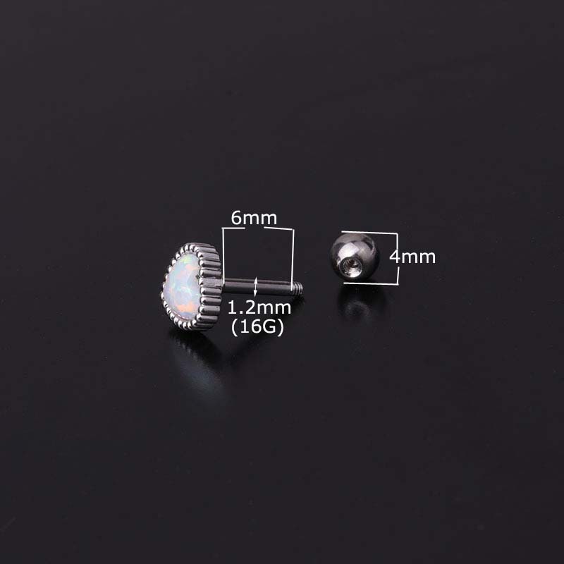 Bông tai mặt hình trái tim thời trang 16 gauge