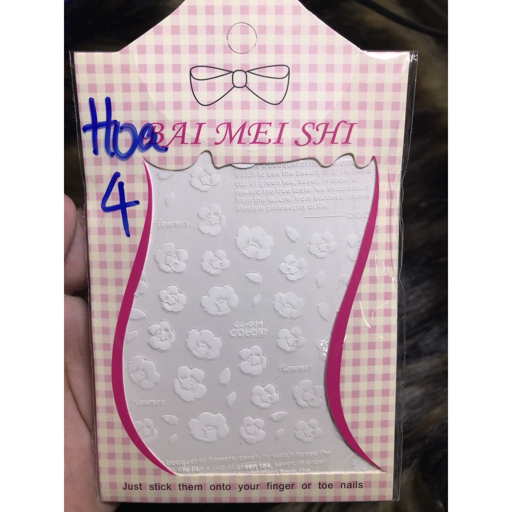Hình dán móng tay Hoa 4