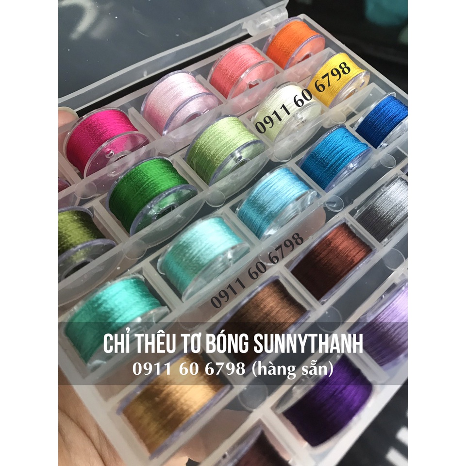 Chỉ thêu BÓNG - Cuộn nhỏ 100m thêu Doll Face SunnyThanh