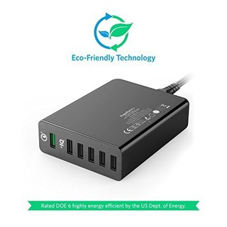 Sạc Anker PowerPort+ 6 - 6 cổng sạc, 60W, Quick Charge 3.0