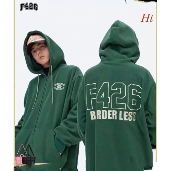 Áo khoác nỉ F246 có mũ 02 lớp-6H2T