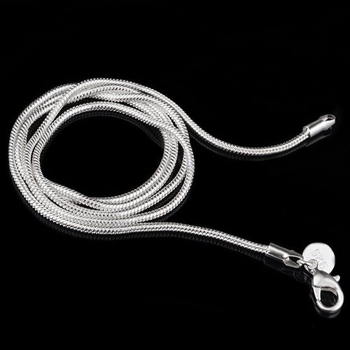Dây chuyền dạng rắn mạ bạc xinh xắn 2mm