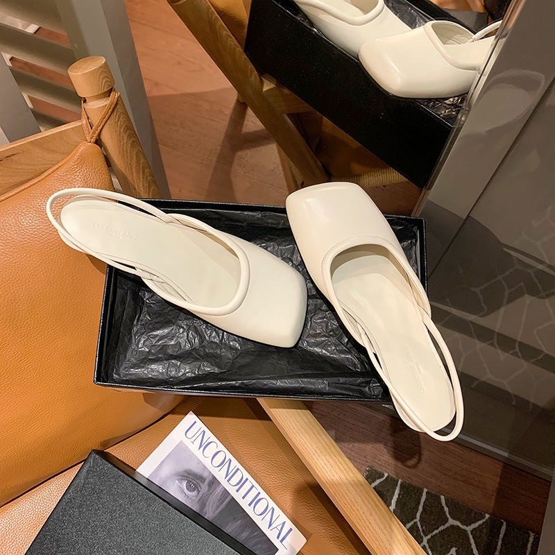 Giày sandal nữ mũi vuông quai sau hàng quảng châu