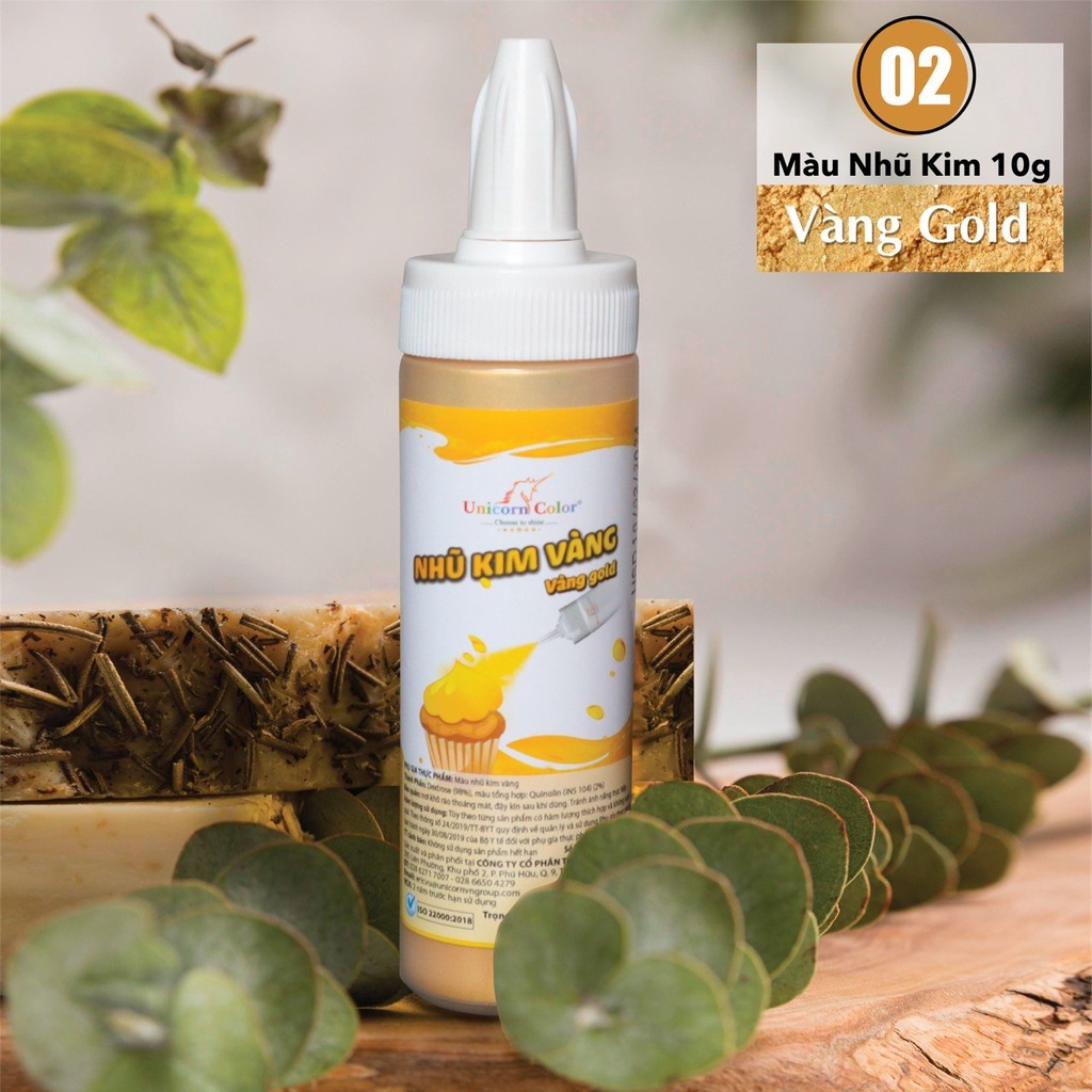 MÀU THỰC PHẨM NHŨ KIM  UNICORN 10GR