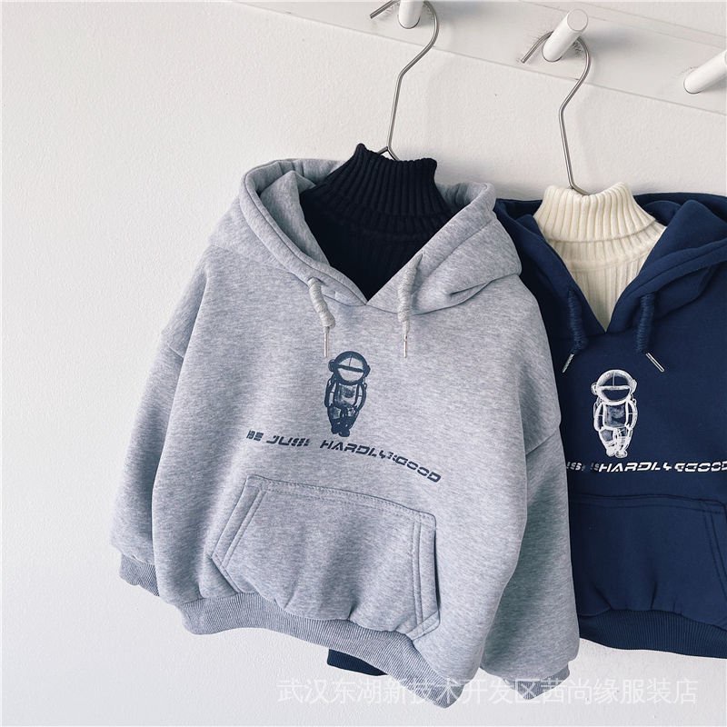 Áo Sweater Lót Nhung Dày Dặn Phong Cách Hàn Quốc Thời Trang Thu Đông Mới Cho Bé