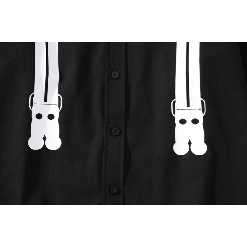 Áo sơ mi Bape tay dài in hình thời trang