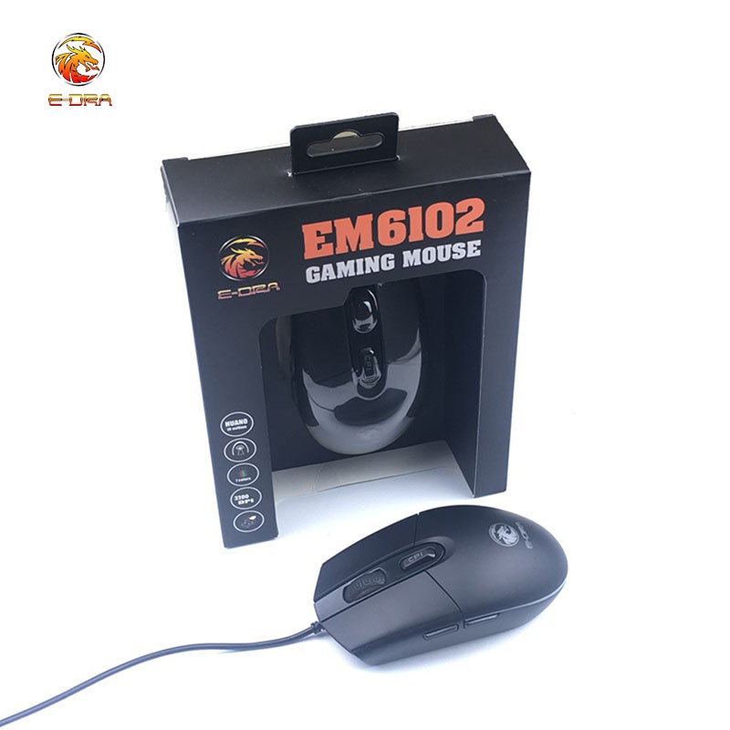 Chuột gaming E-Dra EM6102 LED RGB chơi game PUBG, Call of Duty