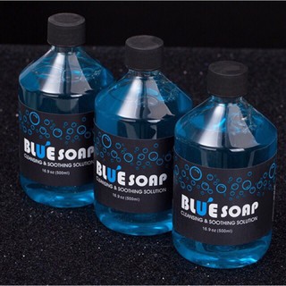 Dung dịch tạo bọt lau mực xăm bluesoap & chai pha