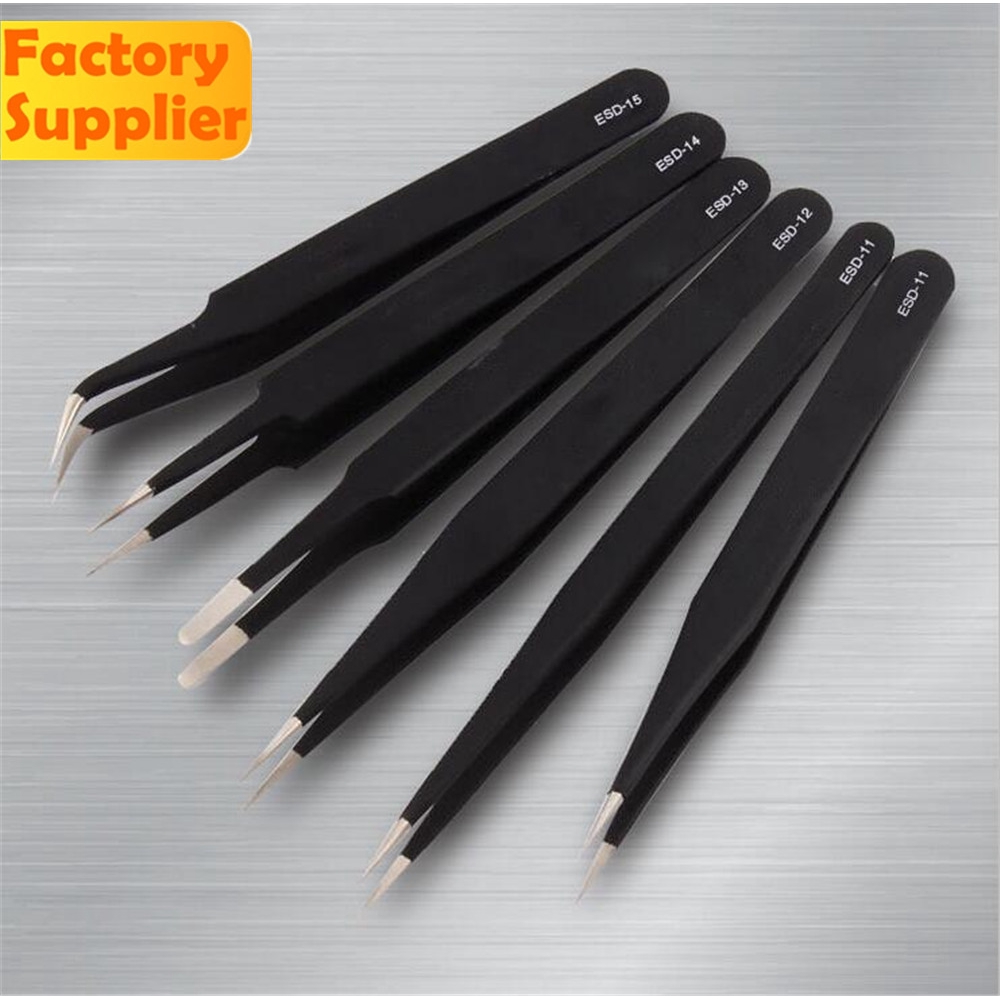 Set 6 nhíp chống tĩnh điện Esd Esd-10 Esd-11 Esd-12 Esd-13 Esd-14 Esd-15 chất lượng cao