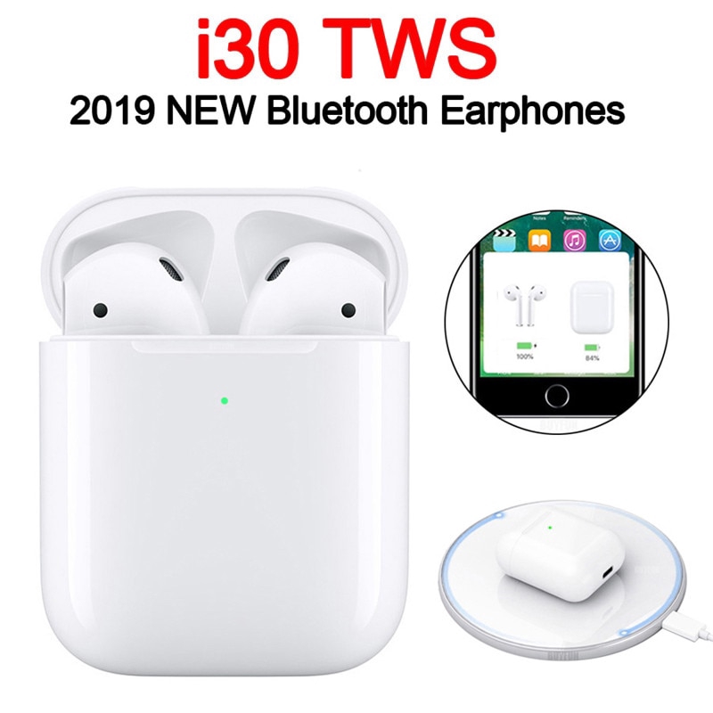 Tai nghe không dây bluetooth 5.0 i30 cảm biến chạm chuyên dụng cho iphone xiaomi pk i20 i80 i90 i00