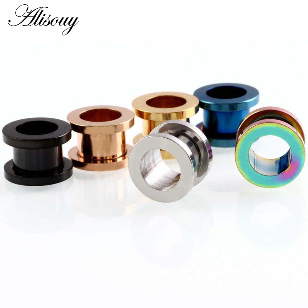 Alisouy Set 2 Khuyên Nong Tai 2-30mm Bằng Thép Không Gỉ 316l