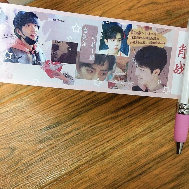 Bút viết ảnh kéo Vương Nhất Bác Tiêu Chiến BJYX V30