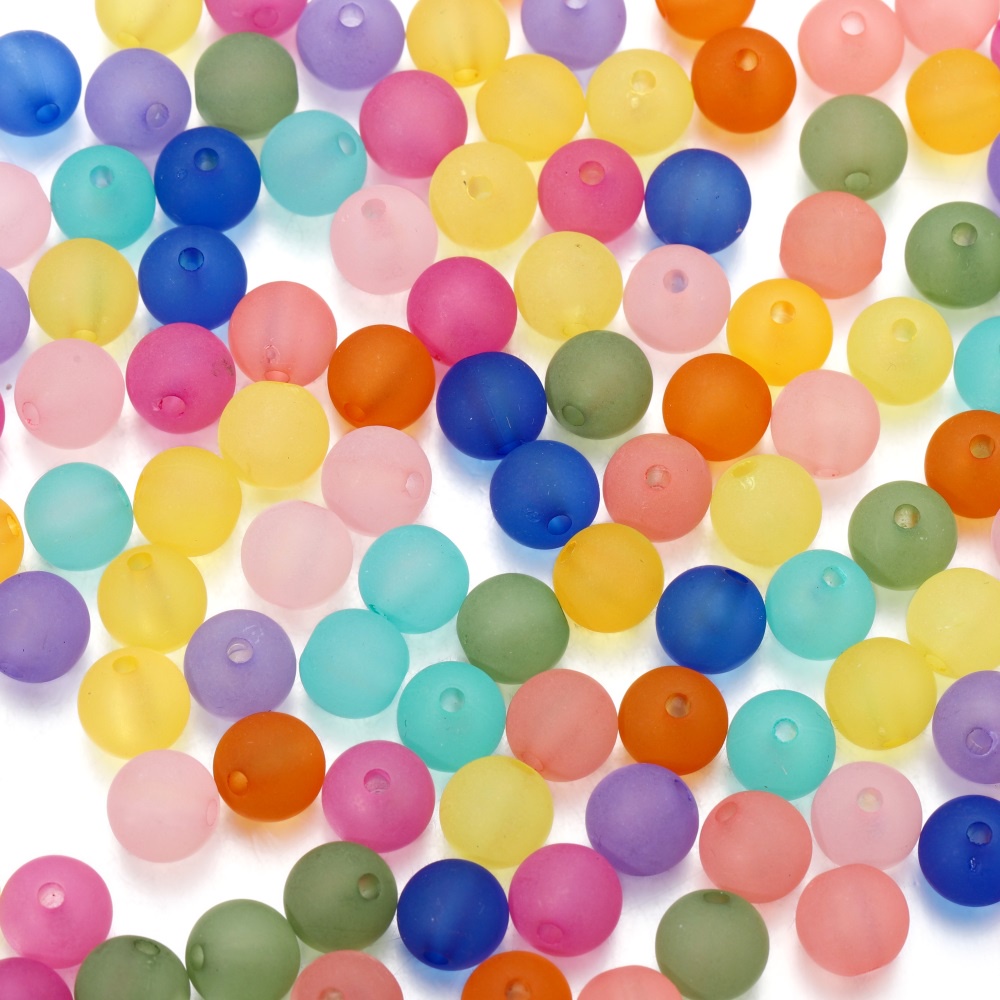 Set 100 hạt xỏ lỗ ST.KUNKKA 10mm nhiều màu sắc tùy chọn làm vòng đeo tay trang sức thủ công DIY
