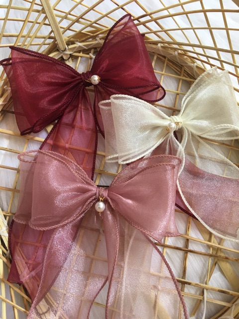 Kẹp nơ voan nhún