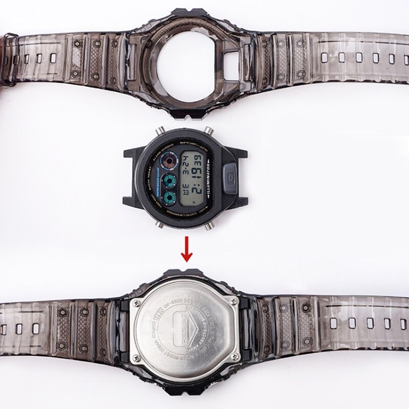 Dây Đeo Silicon Trong Suốt Cho Đồng Hồ Casio G Shock Dw-6900 6600 6930 3230