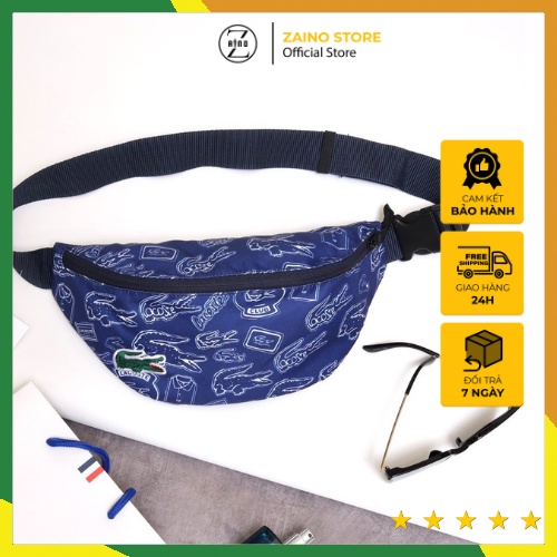 Túi bao tử đeo chéo lacoste thể thao tinh tế sành điệu mẫu inlogo ấn tượng vải polyester chống thấm tốt