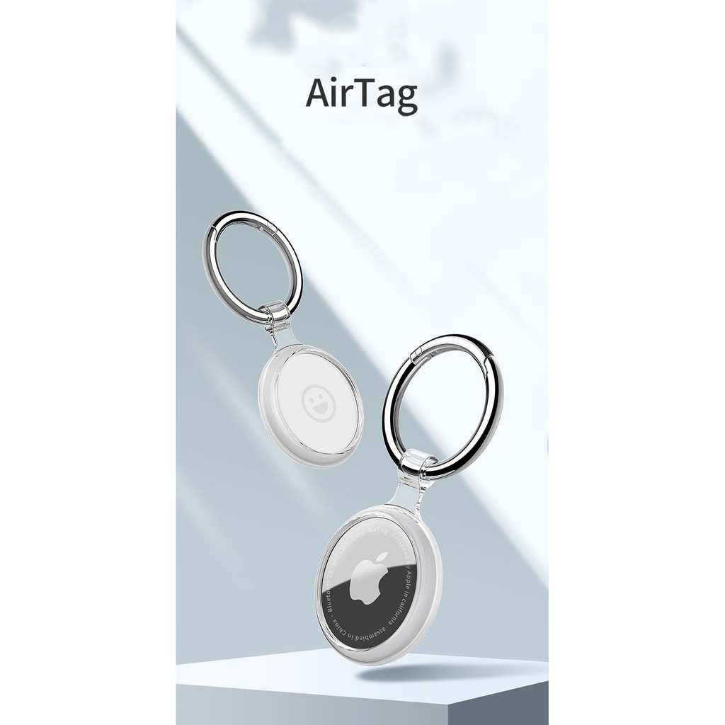 Bao Case Vỏ Bảo Vệ Silicone TPU Trong Suốt Keychain cho Apple AirTag.