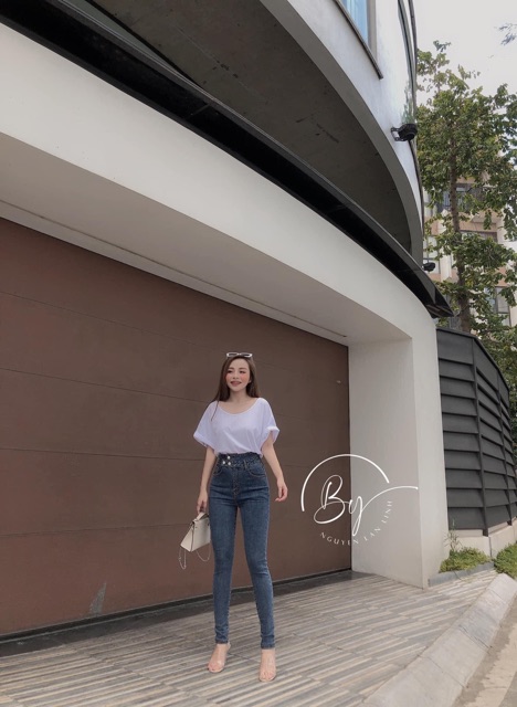 QUẦN JEAN CẠP CAO 3 KHUY CHO NỮ | BigBuy360 - bigbuy360.vn