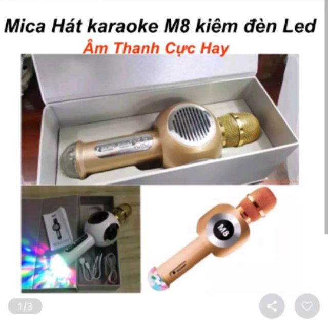 Mix hát karaoke kiêm loa có đèn